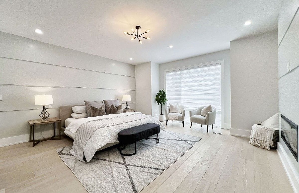 staged condo bedroom